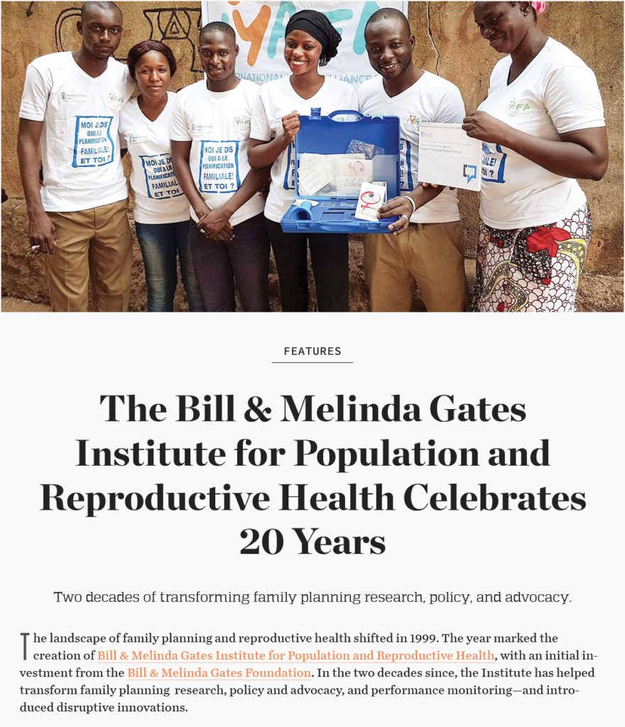Screenshot 2022 03 20 at 15 10 00 The Bill Melinda Gates Institute for Population and Reproductive Health Celebrates 20 Years Hopkins Bloomberg Public Health Magazine